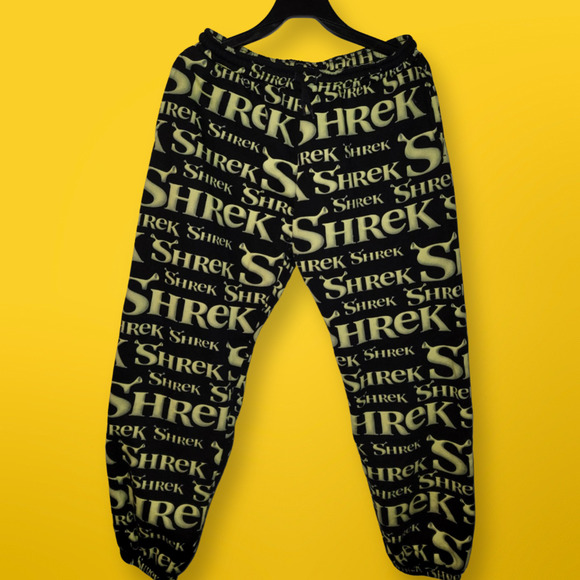 Dumbgood Shrek Repeat Logo Sweatpants - LARGE - Picture 1 of 3